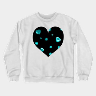 Chaotic Hearts, Dapple Series - Light Blue Crewneck Sweatshirt